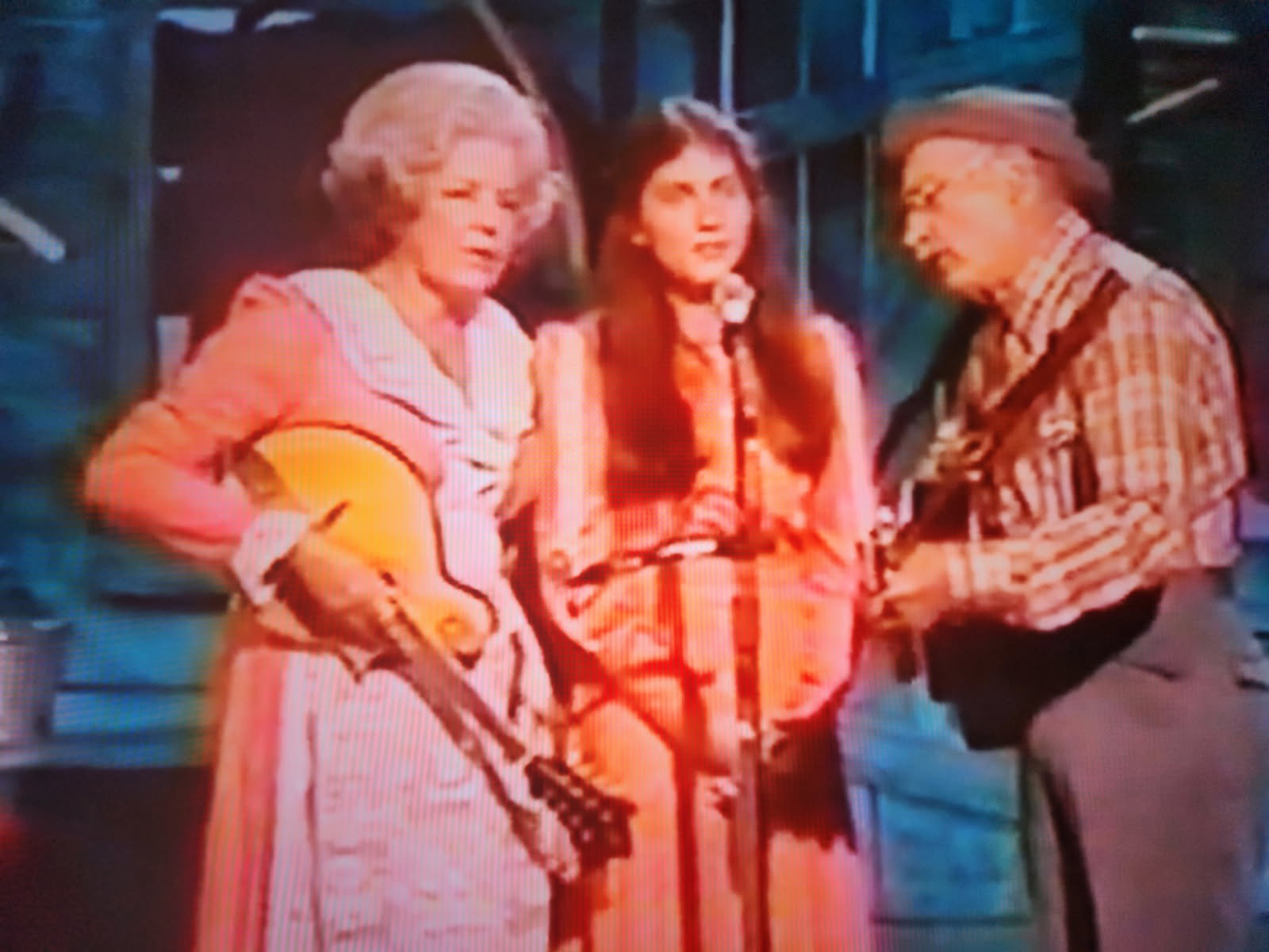 grandpa jones,, wife, daughter, neighbors