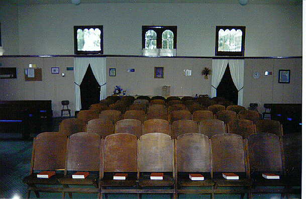 inside church looking from the pulpit