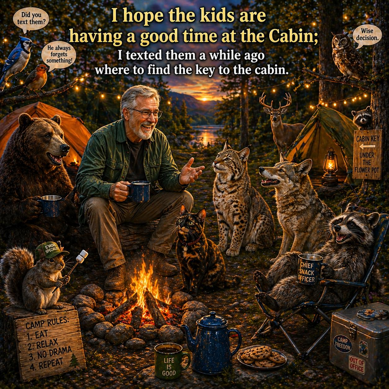 at
                the campsite