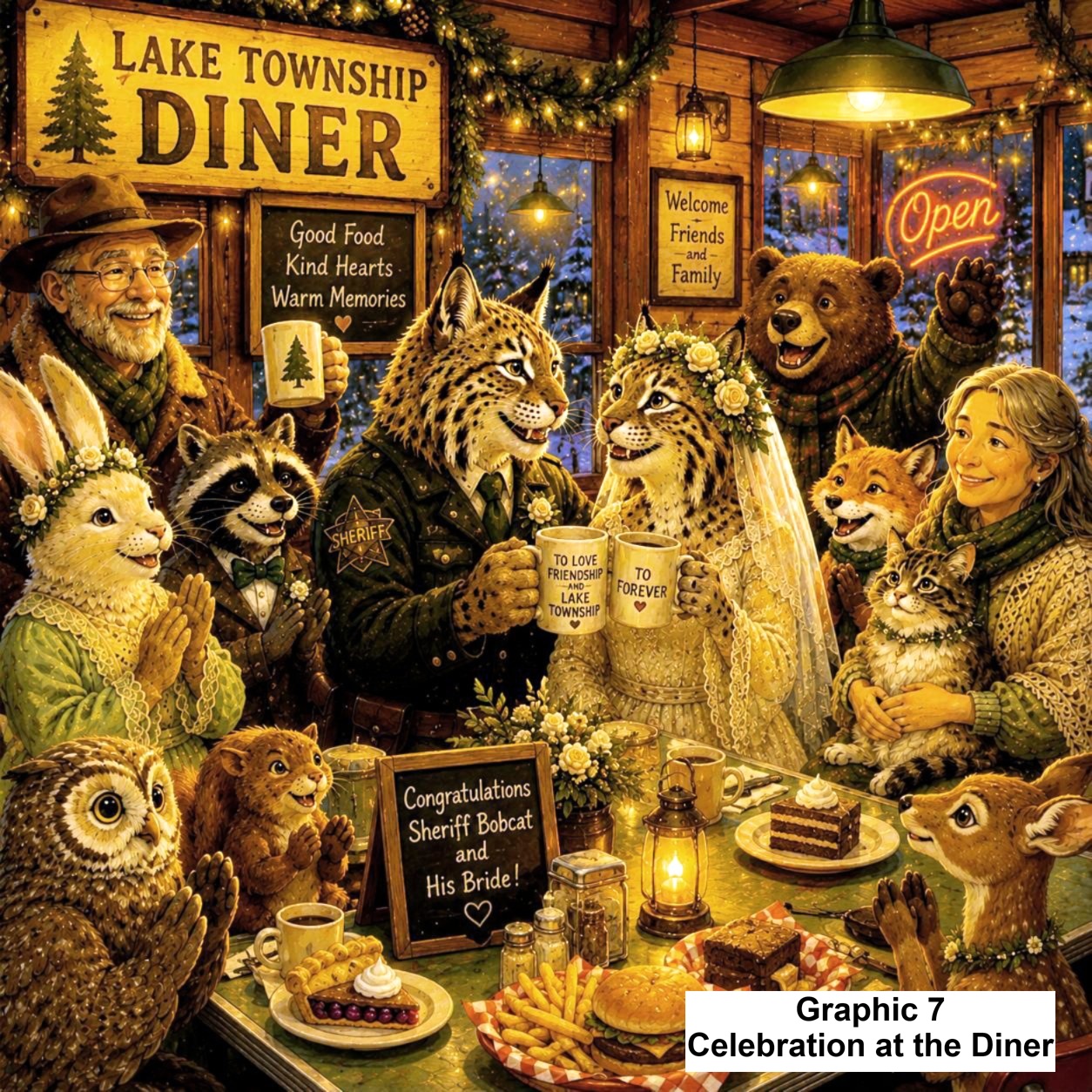 celebration at the diner