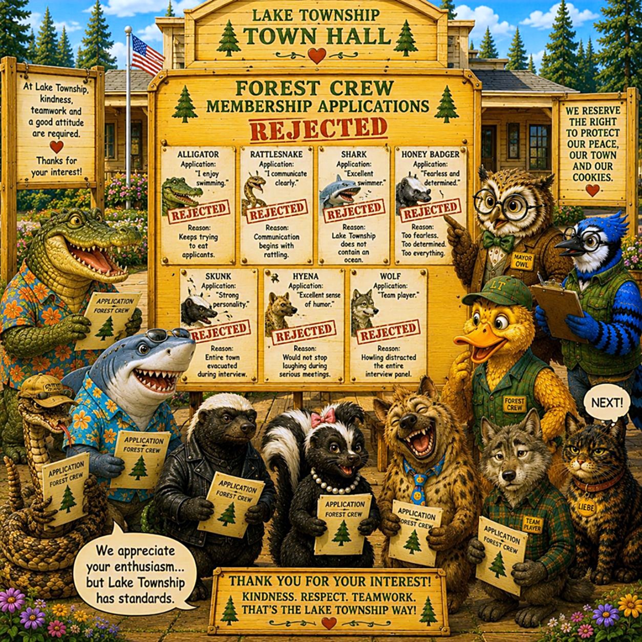 forest
                  crew rejections