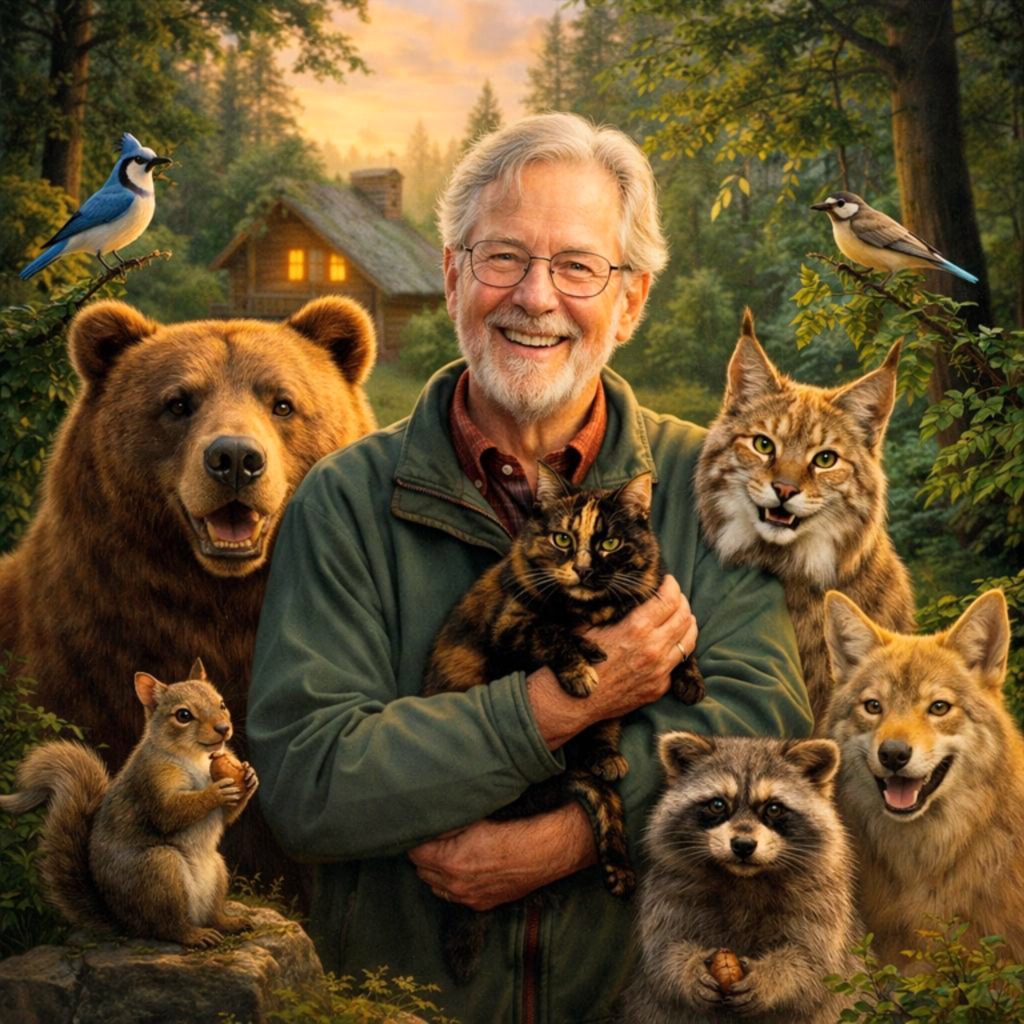 retired in mountain
              forest